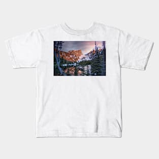 Moody Daybreak at Dream Lake Kids T-Shirt